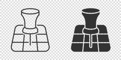Karte-Pin-Symbol im flachen Stil. GPS-Navigationsvektorillustration auf weißem isoliertem Hintergrund. Position Geschäftskonzept finden. vektor
