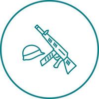 Vektorsymbol für Waffe und Helm vektor