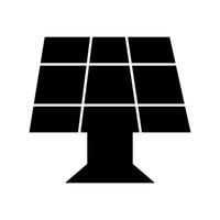 Einzigartiges Vektor-Glyphen-Symbol für Solarpanel II vektor