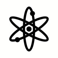 unik atom vektor glyf ikon