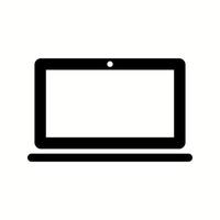 einzigartiges Laptop-Vektor-Glyphen-Symbol vektor