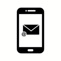 einzigartiges E-Mail-App-Vektor-Glyphen-Symbol vektor