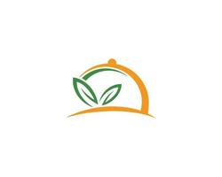 naturlig mat och mat leverans logotyp design vektor ikon.