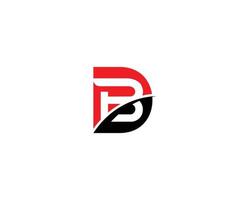 professionell brev db och bd logotyp design vektor redigerbar modern mall.