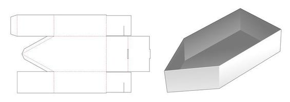 gestanzte Schablone in Form eines Bootes vektor