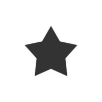 Sternsymbol im flachen Stil. Form-Vektor-Illustration auf weißem Hintergrund isoliert. geometrisches emblem geschäftskonzept. vektor