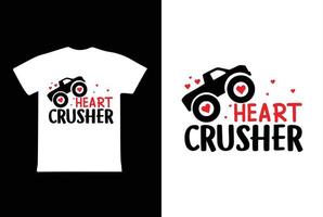 Herzbrecher-T-Shirt-Design, Valentinstag-T-Shirt-Design-Vorlage vektor