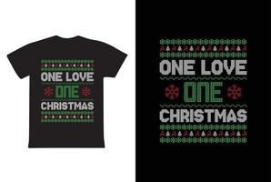 Weihnachts-T-Shirt-Design. eine Liebe ein Weihnachten. T-Shirt-Design vektor