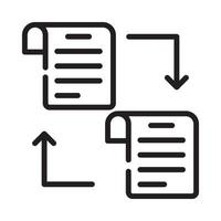 Ledger-Vektor-Stil-Illustration. Symbol für den Umriss von Unternehmen und Finanzen. vektor