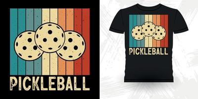 Das Leben ist gut Pickleball macht es besser lustiger Pickleball-Spieler trägt retro Vintagen Pickleball-T - Shirtentwurf zur Schau vektor