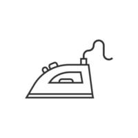 Bügeleisen-Symbol im flachen Stil. Vektorillustration der Wäschereiausrüstung auf weißem, isoliertem Hintergrund. Bügeln Geschäftskonzept. vektor