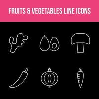 unik app för frukt och grönsaker vektor