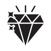 Diamant-Vektor-Stil-Illustration. Solides Symbol für Wirtschaft und Finanzen. vektor
