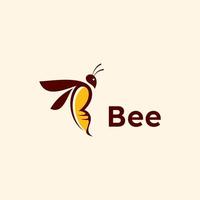 Bienenlogo und Symbolvektordesign vektor