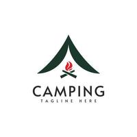 Camping-Logo-Vektor-Design-Illustrationsvorlage vektor