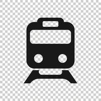 U-Bahn-Symbol im flachen Stil. Zug U-Bahn-Vektor-Illustration auf weißem Hintergrund isoliert. Geschäftskonzept für Eisenbahnfracht. vektor
