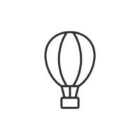 luft ballong ikon i platt stil. aerostat vektor illustration på vit isolerat bakgrund. flygande transport företag begrepp.