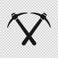 Axt-Symbol im flachen Stil. Holzfäller-Vektorillustration auf weißem, isoliertem Hintergrund. Blade-Geschäftskonzept. vektor