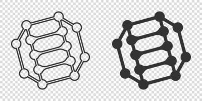 vetenskap ikon i platt stil. dna cell vektor illustration på vit isolerat bakgrund. molekyl Evolution företag begrepp.