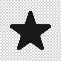 Sternsymbol im flachen Stil. Form-Vektor-Illustration auf weißem Hintergrund isoliert. geometrisches emblem geschäftskonzept. vektor