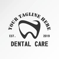 dental, zähne, zahnbehandlung im klassischen bild grafik symbol logo design abstraktes konzept vektor stock. kann als Symbol für Gesundheit verwendet werden.