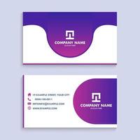 farbenfroher minimalistischer Visitenkartenvorlage Corporate Identity Branding-Vektor vektor