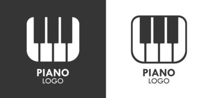 piano nyckel musik logotyp ikon symbol vektor illustration