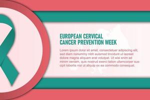 europeisk cervical cancer förebyggande vecka bakgrund. vektor