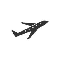 plan ikon i platt stil. flygplan vektor illustration på vit isolerat bakgrund. flyg trafikflygplan företag begrepp.