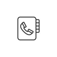 Adresse Telefonbuch-Symbol im flachen Stil. Telefonnotizbuch-Vektorillustration auf weißem lokalisiertem Hintergrund. Hotline-Kontakt-Geschäftskonzept. vektor
