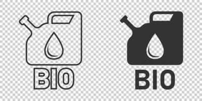 Benzinkanister-Symbol im flachen Stil. Benzin kann Vektorgrafik auf weißem, isoliertem Hintergrund. Kraftstoffbehälter Zeichen Geschäftskonzept. vektor