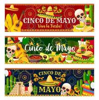 mexikanische Cinco de Mayo-Vektor-Fiesta-Banner vektor