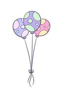 bündel von polka dot party ballons vektorillustration vektor