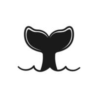 Killerwal, Delfinschwanzsilhouette einfaches Symbol vektor