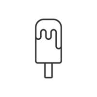 Eis-Symbol im flachen Stil. Eisbecher-Vektorillustration auf weißem, isoliertem Hintergrund. Sorbet-Dessert-Geschäftskonzept. vektor