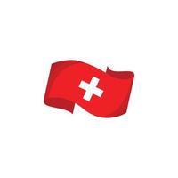 schweiz flagga logotyp vektor ikon illustration design
