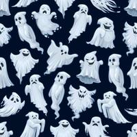 halloween Semester tecknad serie spöke sömlös mönster vektor