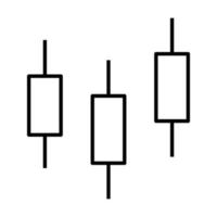 Candlestick Chart Icon Vektor Börse Symbol für Grafikdesign, Logo, Website, Social Media, mobile App, ui