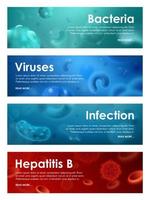 hepatit b och infektion, bakterie och virus vektor