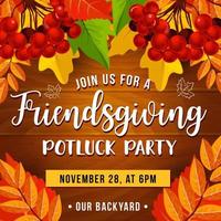 Potluck-Party, Friendsgiving Day, Vektor