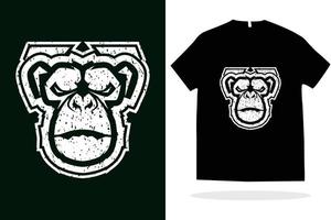 moderne T-Shirt-Vektorvorlage. druckfertiges Gorilla-T-Shirt-Design vektor