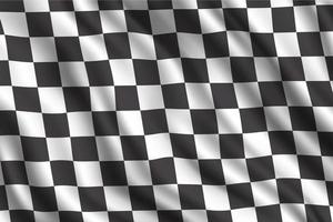 auto-rallye-rennen 3d realistische flagge vektor