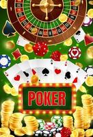 kasino poker hjul av förmögenhet roulett hasardspel vektor