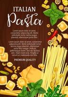 italienische pasta, gebäcksortiment vektor