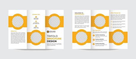 företags- trifold broschyr mall design med modern stil och minimalistisk layout proffs vektor