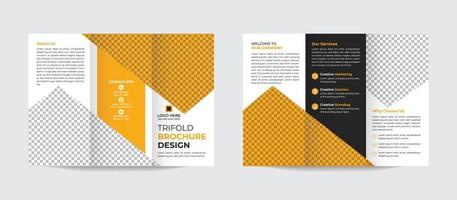 företags- modern enkel och elegant trifold broschyr layout proffs vektor