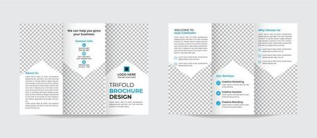 Business Trifold Broschüre Jahresbericht Cover, Digital Marketing Trifold Corporate Broschüre Cover oder Flyer Design. Flyer Präsentation. Katalog mit Zusammenfassung. moderne Vorlage. Pro-Vektor vektor