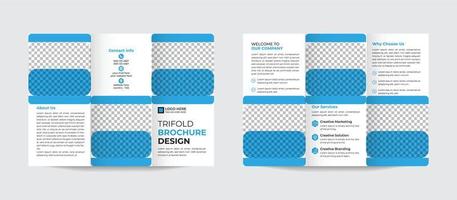 enkel och elegant företags- trifold broschyr layout proffs vektor