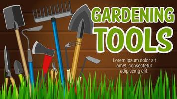 lantbruk, trädgårdsarbete och jordbruk verktyg vektor