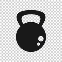 Kettlebell-Symbol im flachen Stil. Langhantel-Sportgeräte-Vektorillustration auf weißem, isoliertem Hintergrund. Hantel Geschäftskonzept. vektor